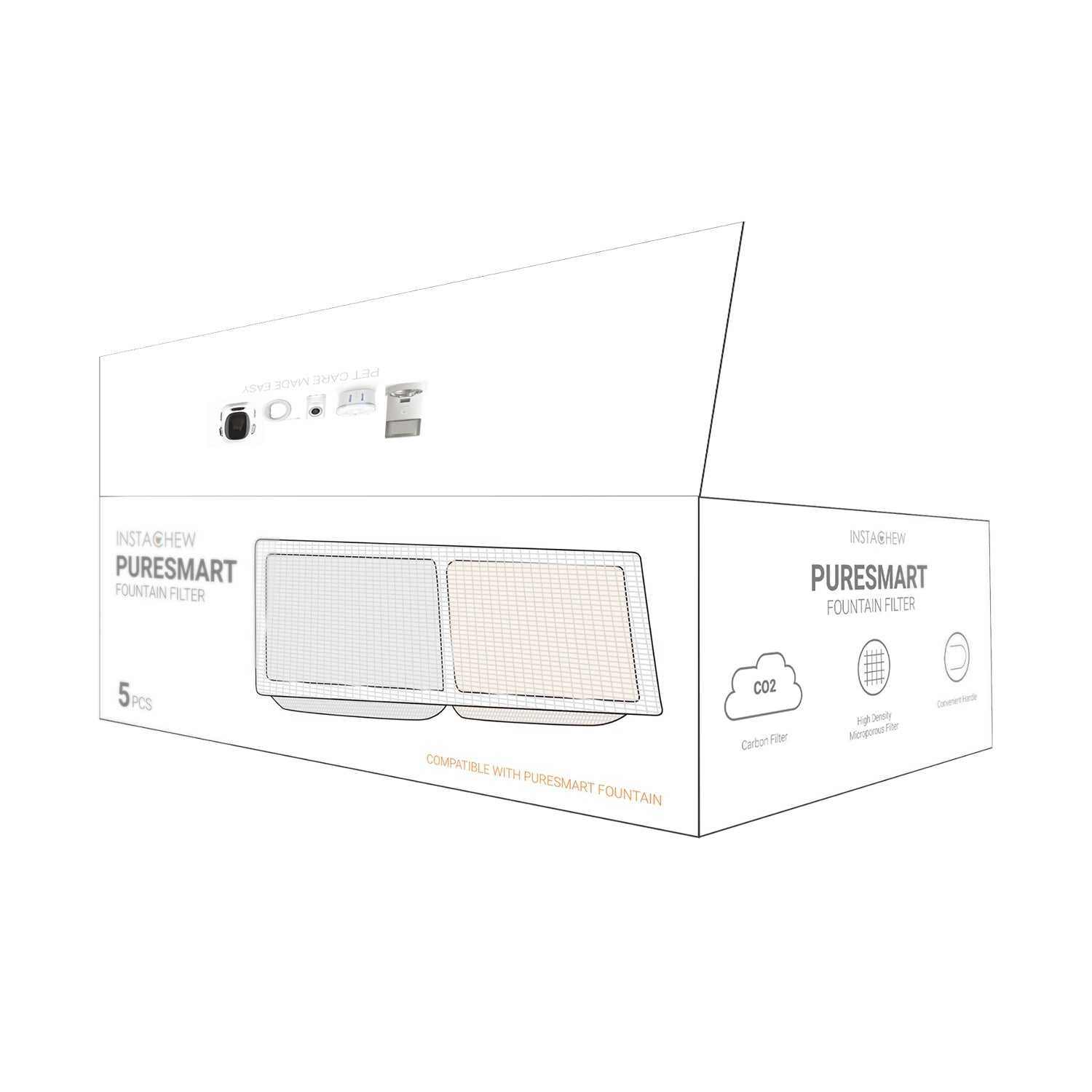 INSTACHEW Pack de 5 Filtres de Remplacement pour Chats et Chiens