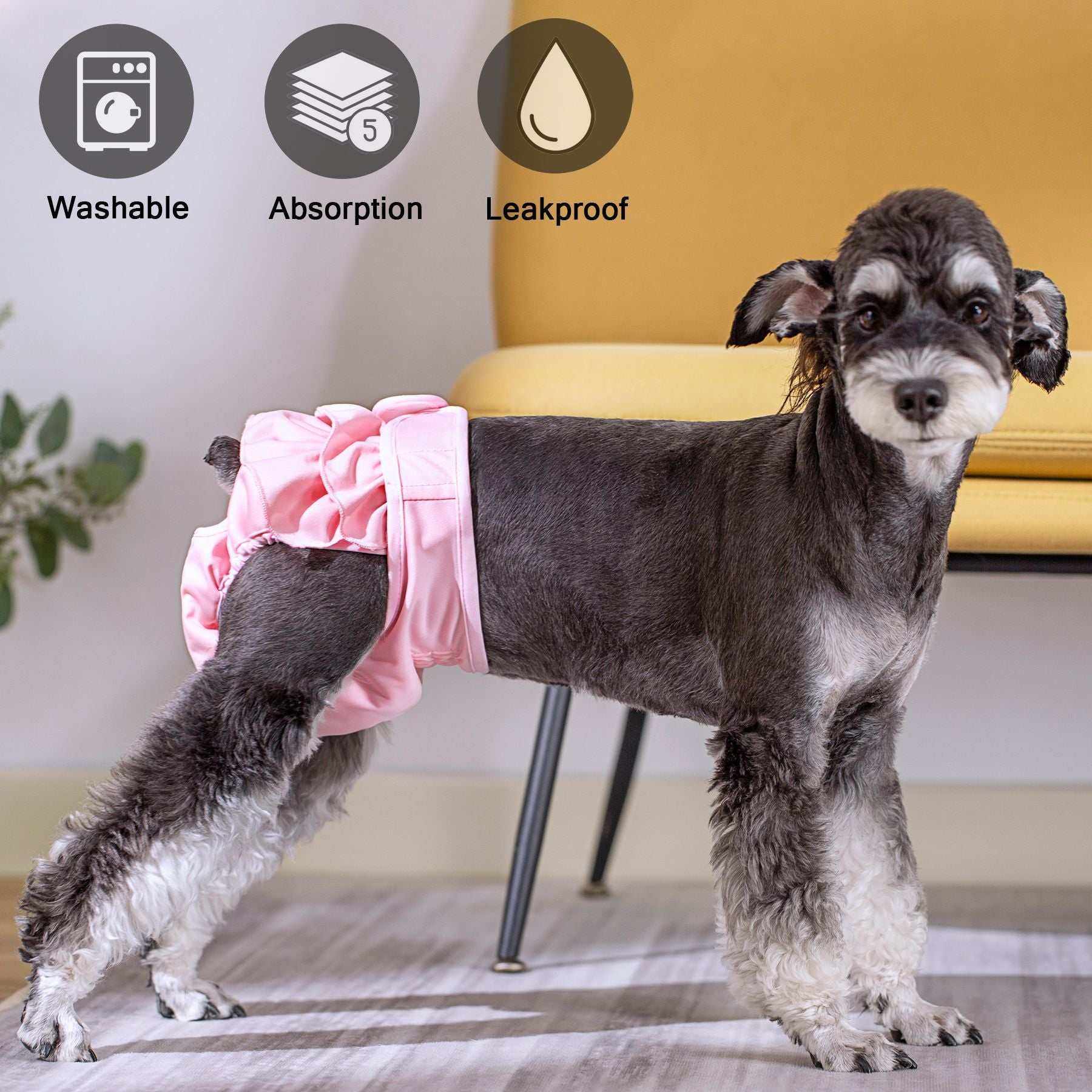 Physiological belt for dogs or female dogs | waterproof, absorbent