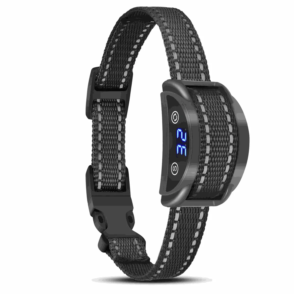 Collier anti-aboiement rechargeable et étanche pour chiens, avec écran numérique.