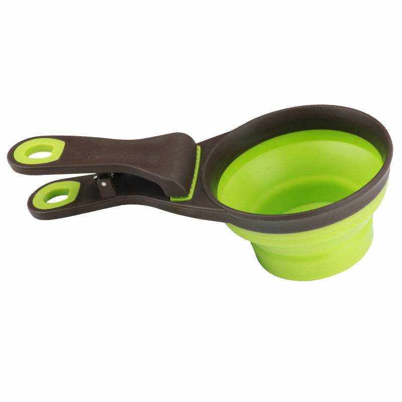 gamelle pliable en silicone verte pour chiens et chats bol de voyage portable et pratique