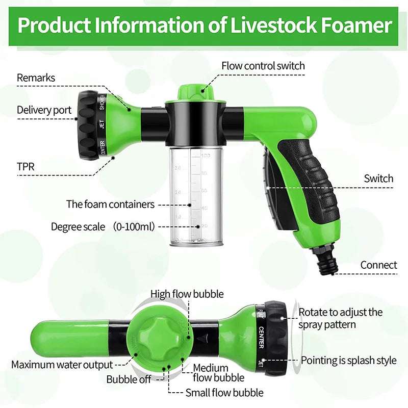 Bath Brush with Water Jet | Grooming Accessory for Dogs & Cats