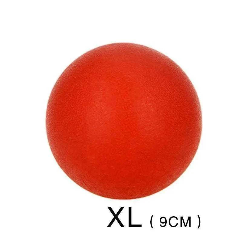 balle rouge en caoutchouc ultra-résistante pour chiens taille XL 9cm jouet interactif et nettoyage dentaire