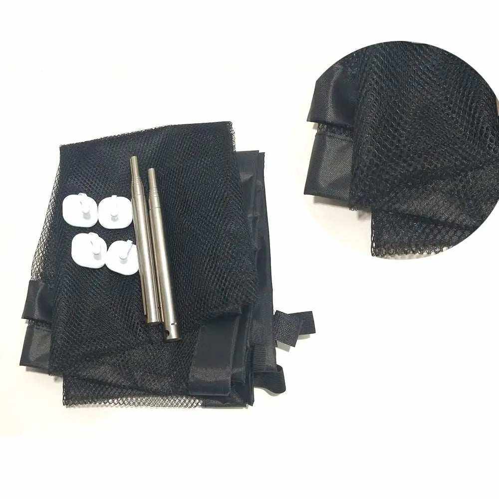 barrière en maille noire pour chiens avec fixations sans perçage installation facile sécurité intérieure et extérieure