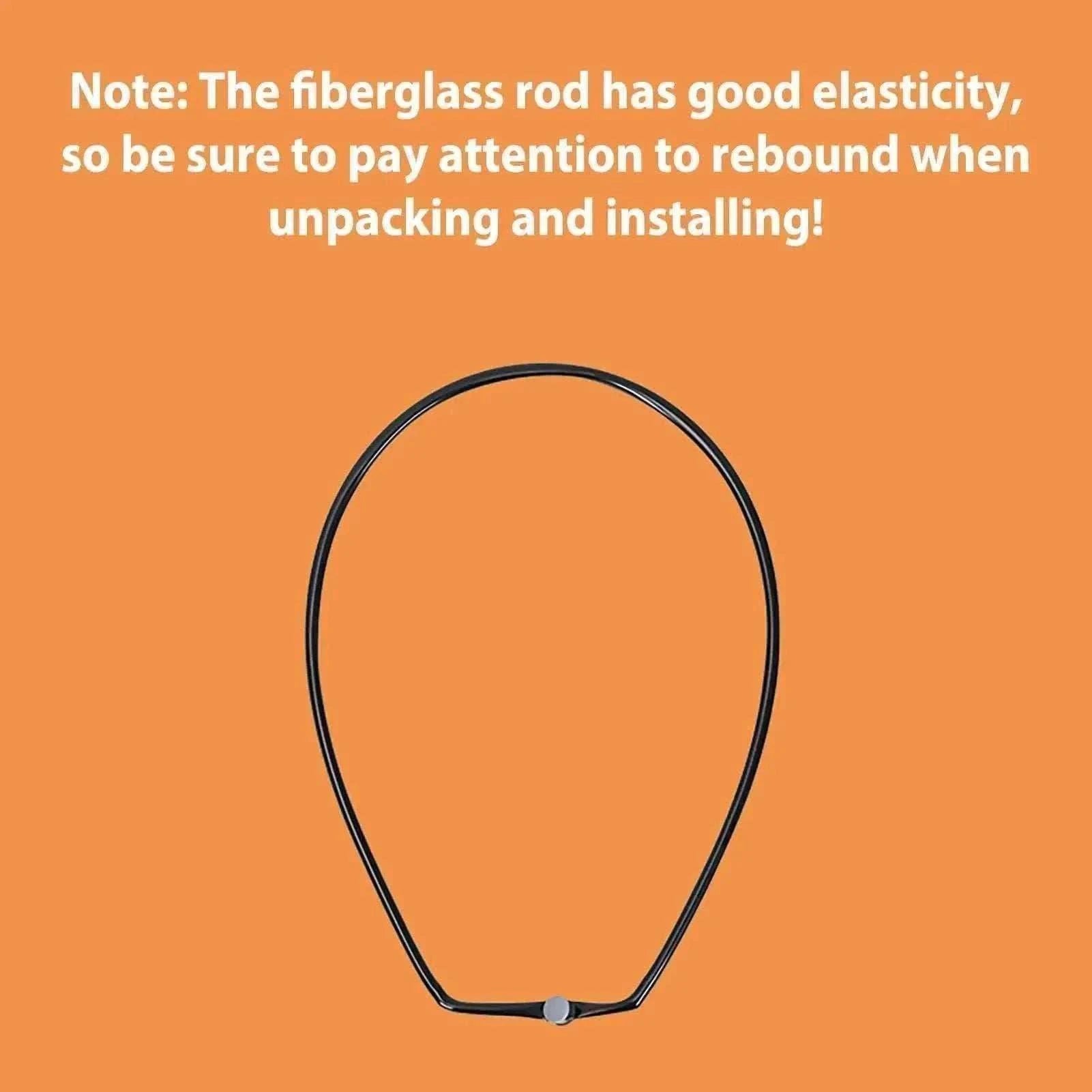 collier guide en fibre de verre élastique pour harnais protecteur de chien aveugle noir avec protection anti-collision