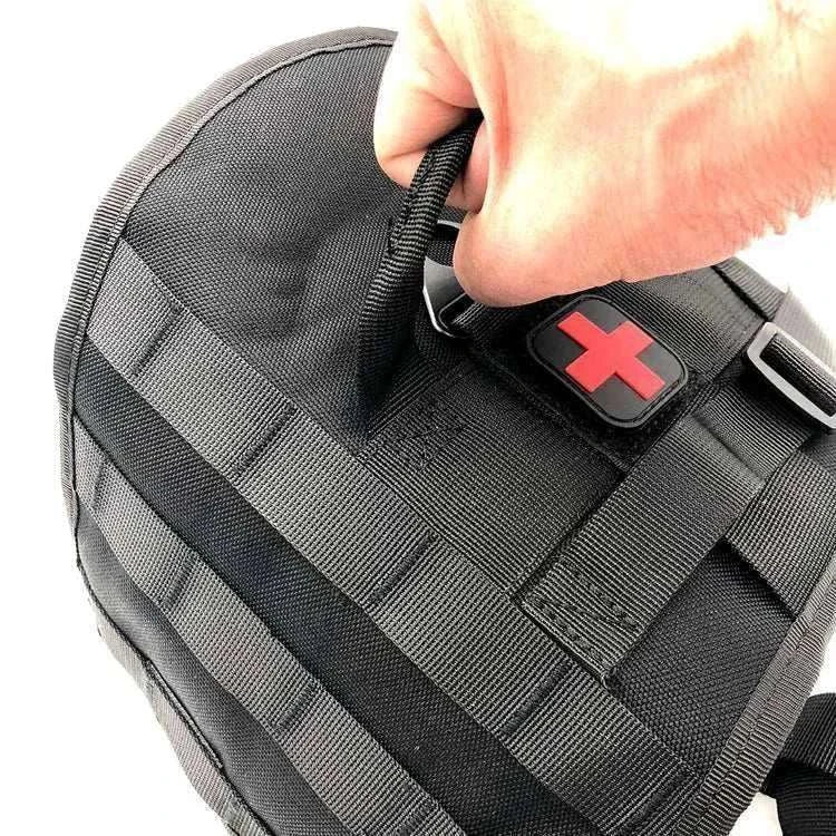 Harnais Tactique de Service pour Chiens - Gilet Résistant Molle Militaire pour Entraînement Extérieur et Chasse