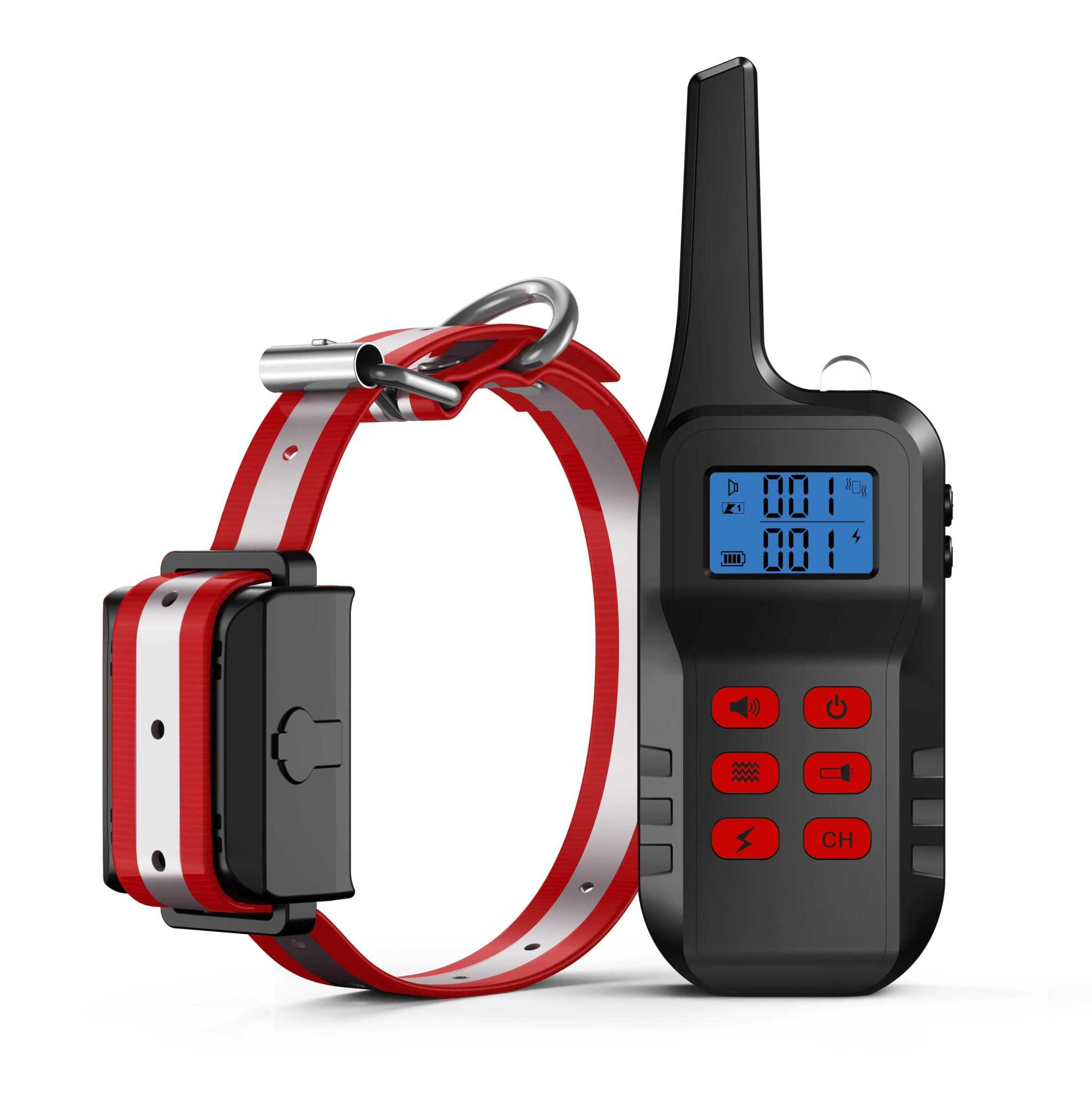 collier de dressage électrique T720 rouge avec télécommande à écran LCD pour chien étanche et longue portée 1000 m
