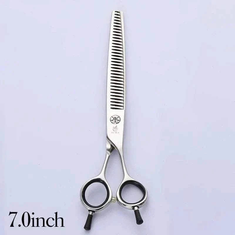 Ciseaux de toilettage Fenice 7 pouces en acier japonais JP 440C pour amincissement pelage professionnels ergonomiques