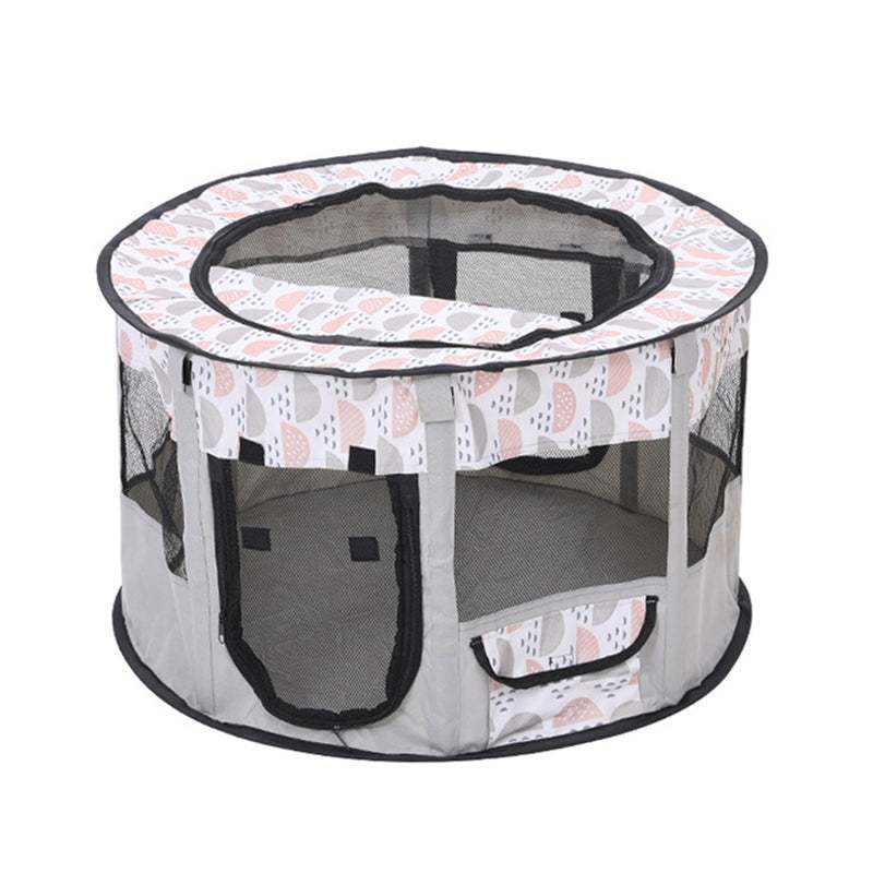tente pliable octogonale pour animaux en tissu Oxford 600D respirant et imperméable, espace sécurisé et portable pour chiens et chats, usage intérieur et extérieur