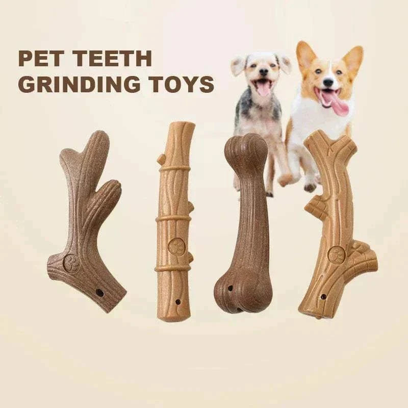 Interactive dog toy for dental health, durable chewing bones for dogs, eco-friendly materials.