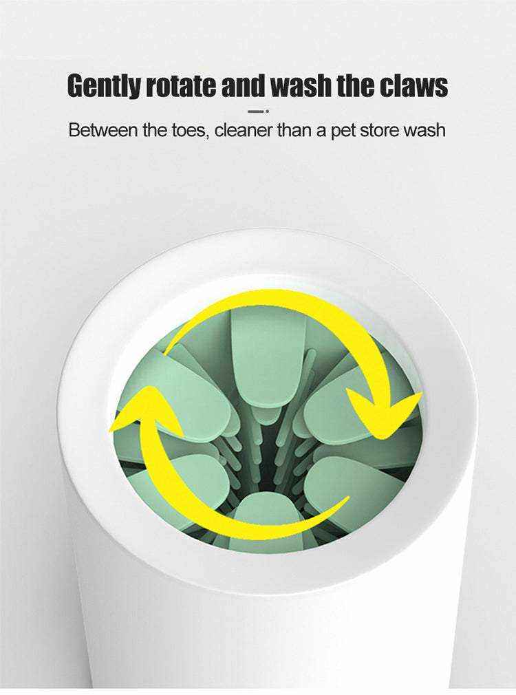 Lave-patte pour chiens et chats, nettoyage rapide et doux des pattes avec picots en silicone souple, modèle vert, taille S ou L.