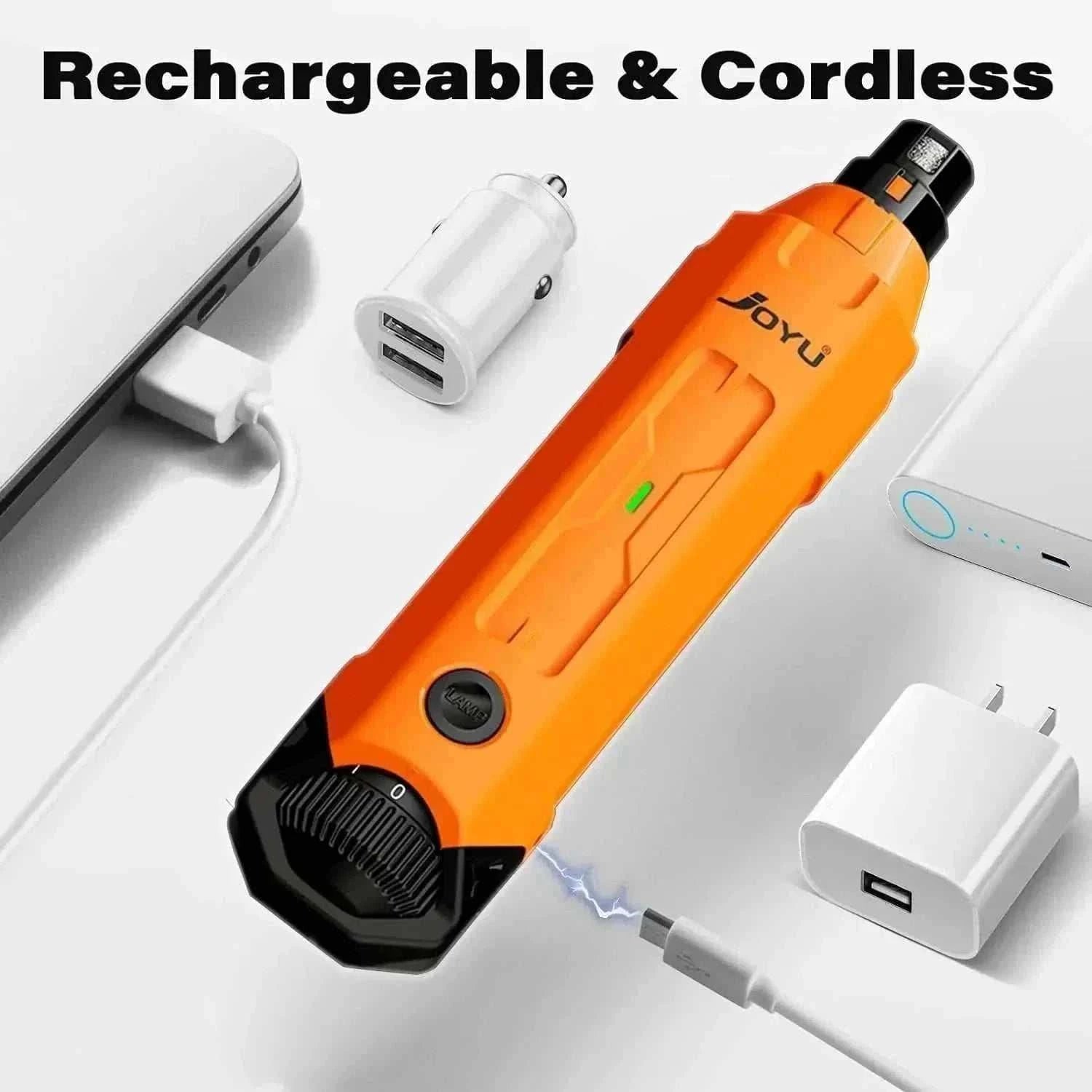 Lime à ongles électrique rechargeable pour chiens et chats avec 6 vitesses ultra silencieuse et éclairage LED double.