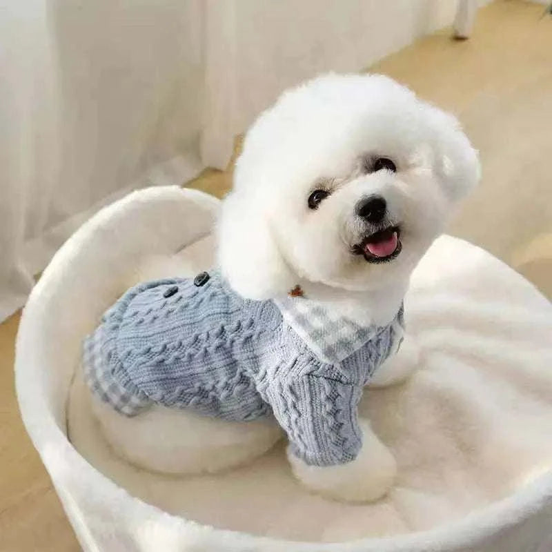 Manteau à Carreaux Chaud pour Chien | Automne & Hiver - Confort & Style