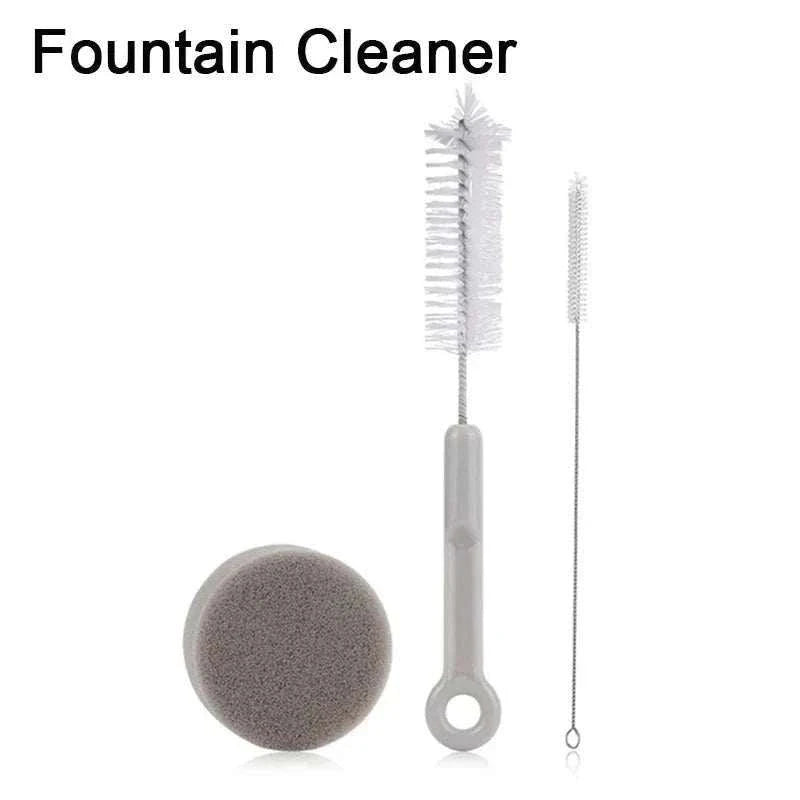Kit de nettoyage pour fontaine à eau d'animaux avec brosses et éponge