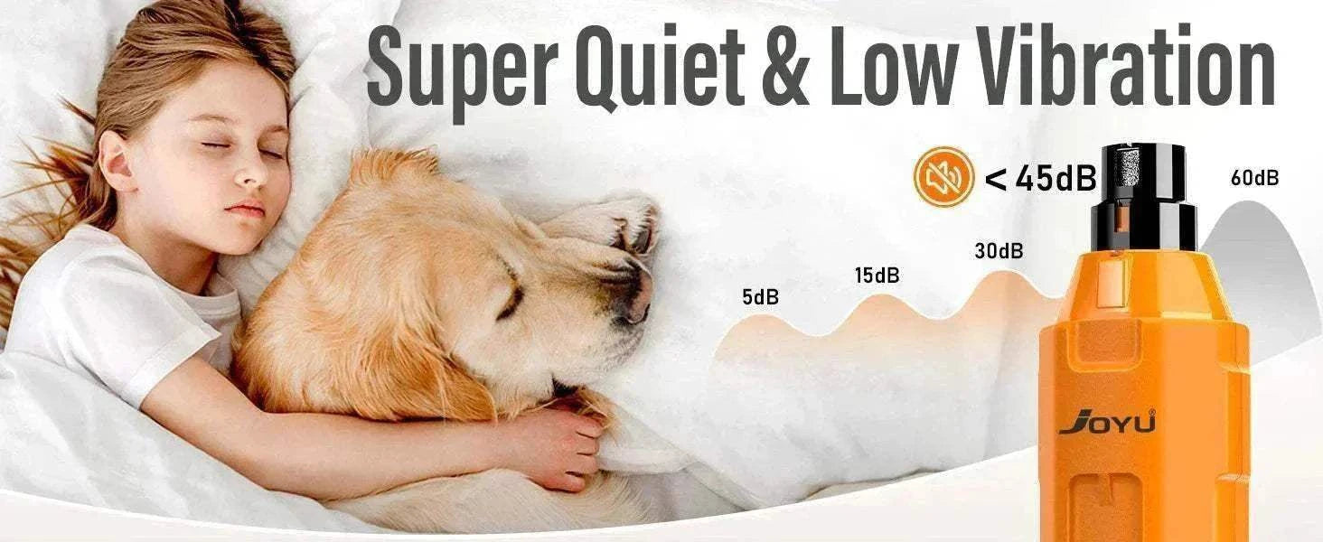 lime à ongles électrique silencieuse pour chiens et chats avec 6 vitesses réglables et éclairage LED