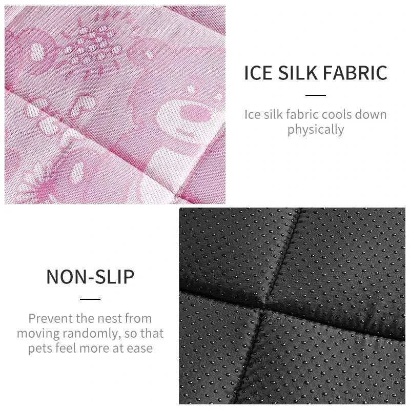 Matelas Rafraîchissant en Soie de Glace | Confort Fraîcheur pour Chiens et Chats
