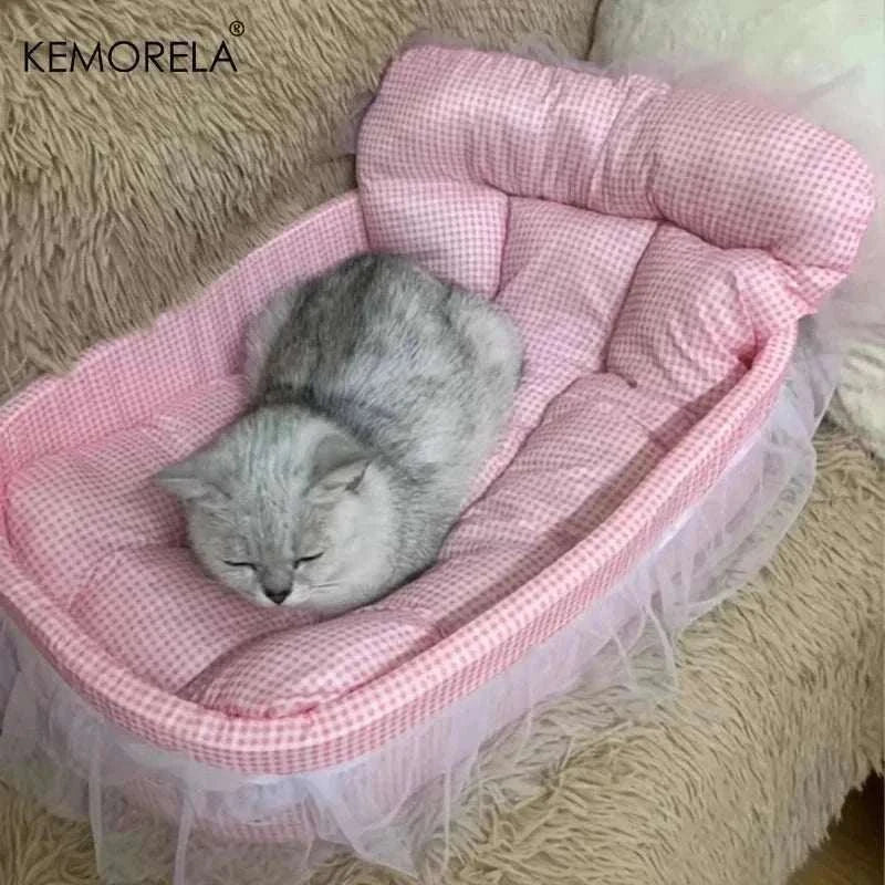 Lit canapé pour chat Princesse | Confort toutes saisons & coussin lavable