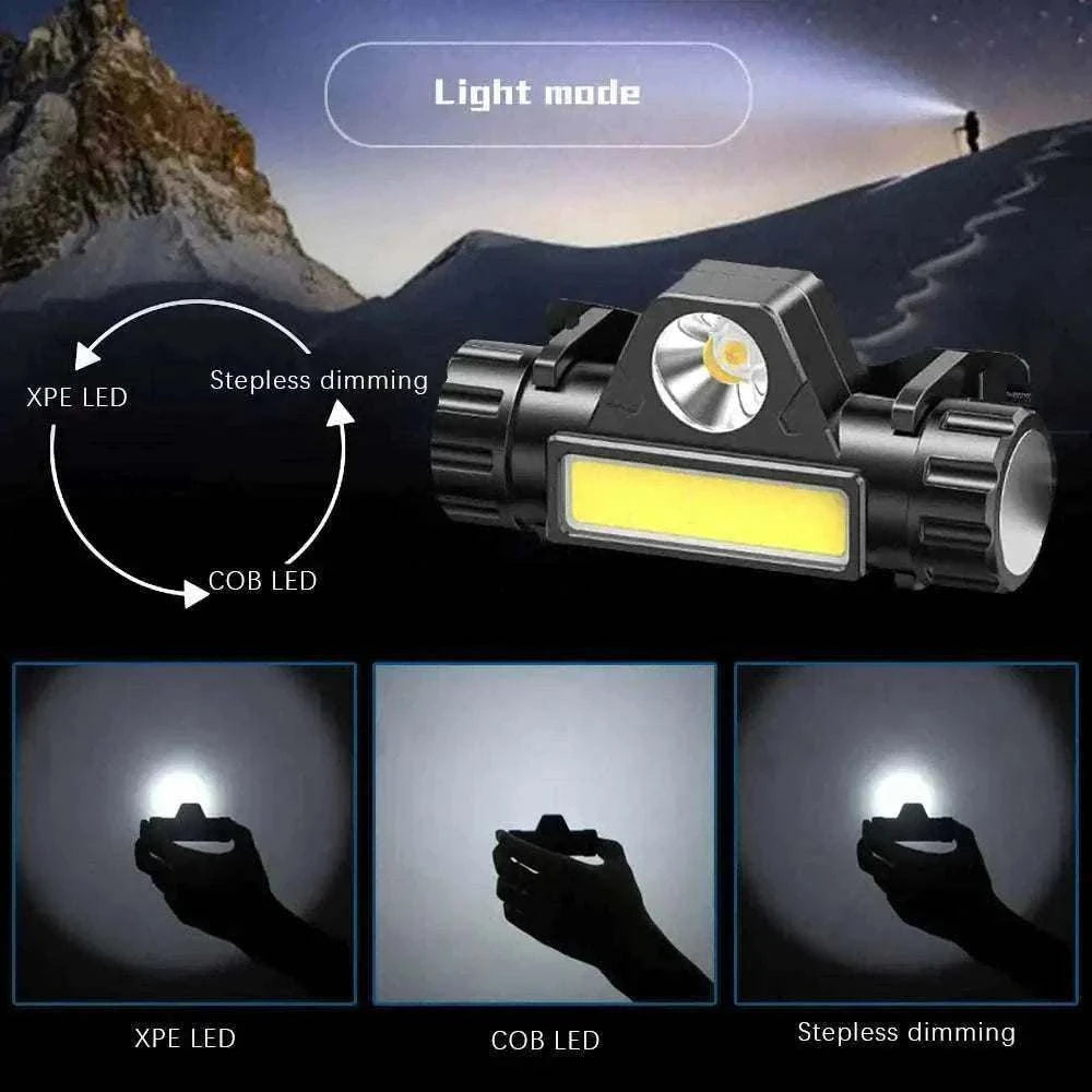 Lampe LED de poignet rechargeable USB, éclairage puissant pour sport et sécurité nocturne des animaux, étanche IP64, légÚre et ajustable.