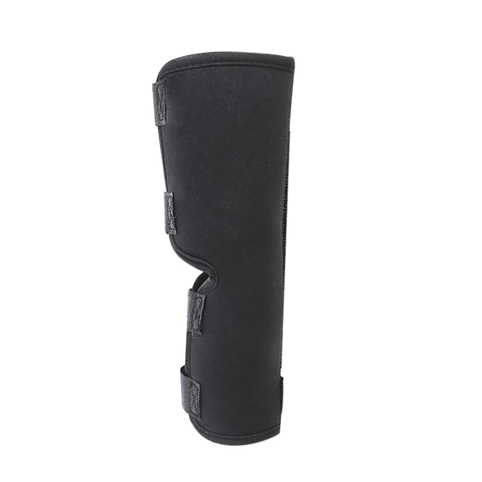 Genouillère de compression noire en néoprène pour chiens, anti-léchage, soutien et protection pour convalescence et blessures.
