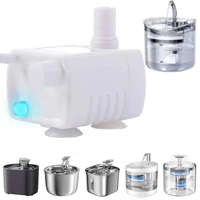 Pompe à Eau avec LED pour Fontaine à Eau pour Chats | Avec Filtre
