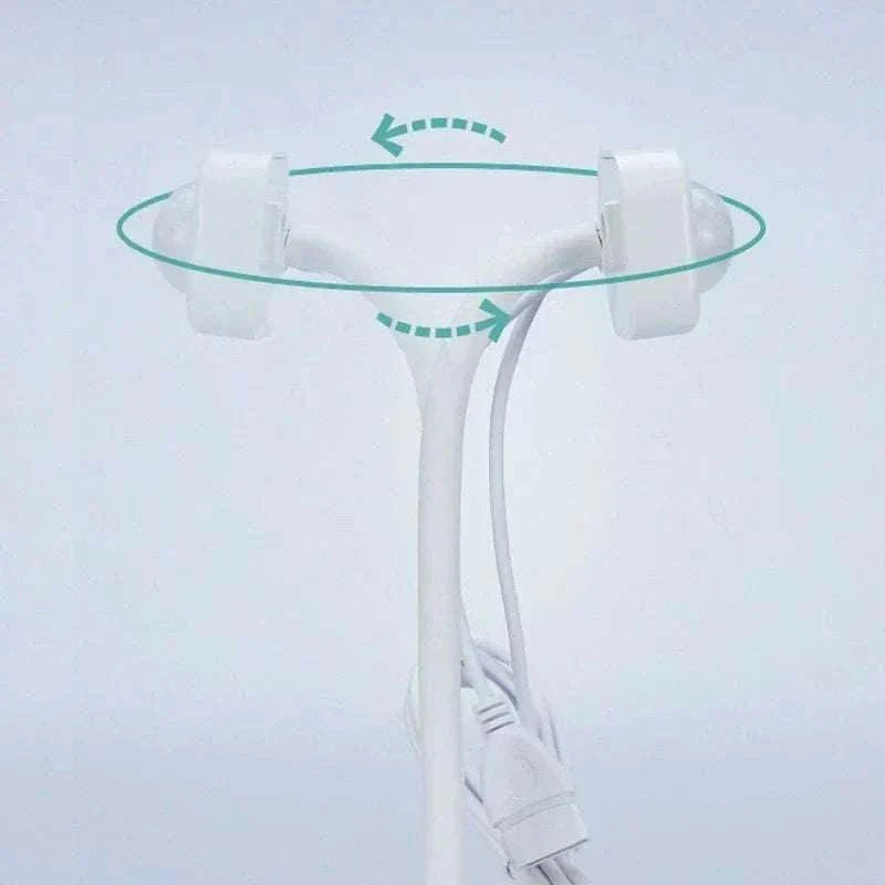 Capteur de mouvement intelligent blanc avec LED bleue pour fontaine à eau animaux, activation automatique avec USB, plastique durable pour surfaces lisses.