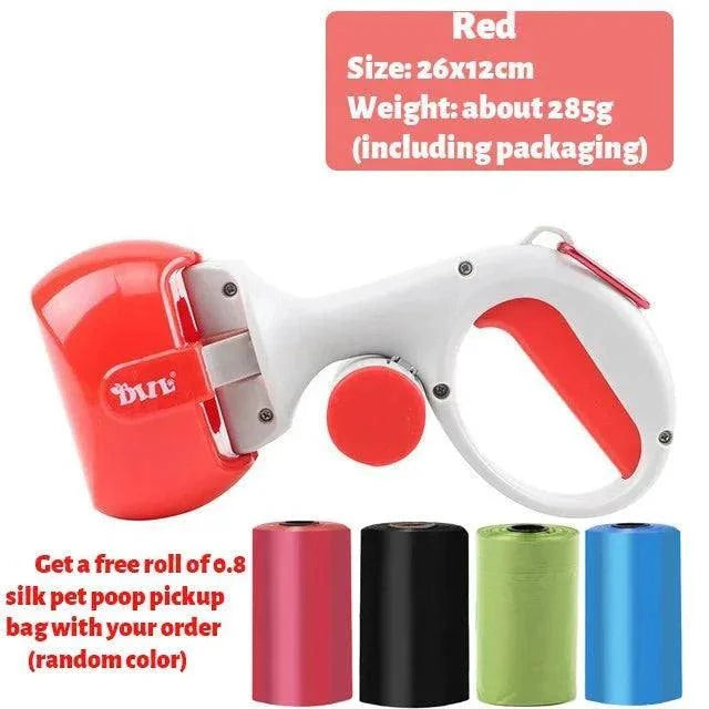 Ramasseur de Déjections pour Animaux - rouge avec sac