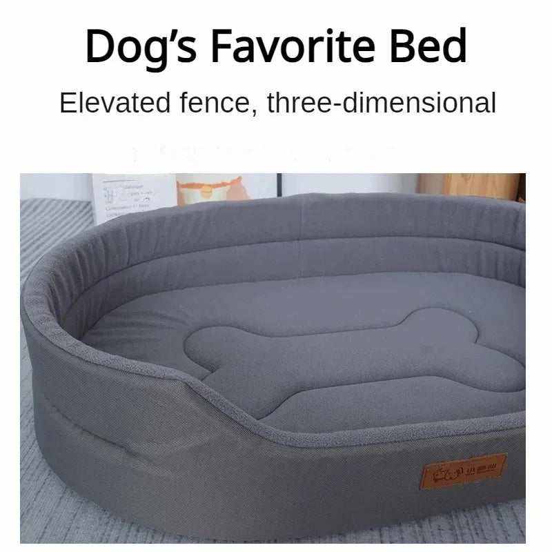 coussin doux pour chiens en polyester gris, lit moelleux ergonomique avec rebords, confortable et lavable en machine, adapté aux petits et grands chiens