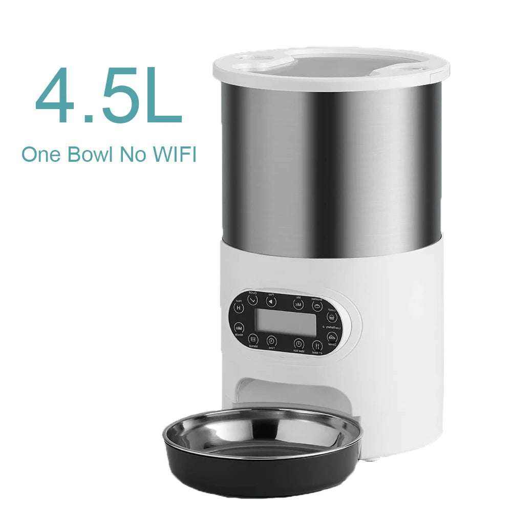 distributeur automatique pour chiens ZYfeeder capacité 4.5L contrôle portions acier inoxydable programmation repas sans Wifi
