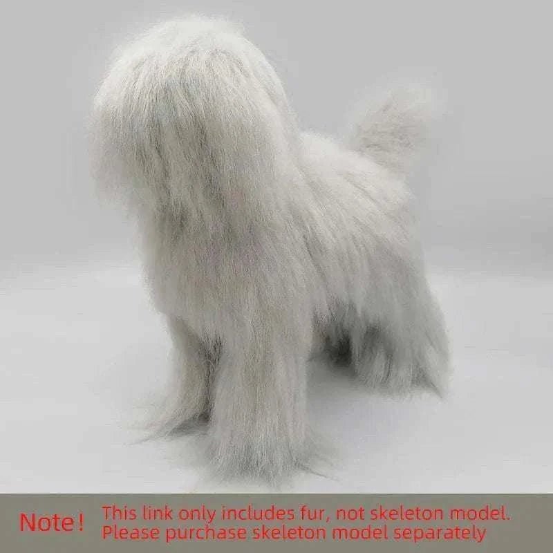 fausse fourrure de pratique blanche pour toilettage canin entraînement réaliste pelage synthétique durable