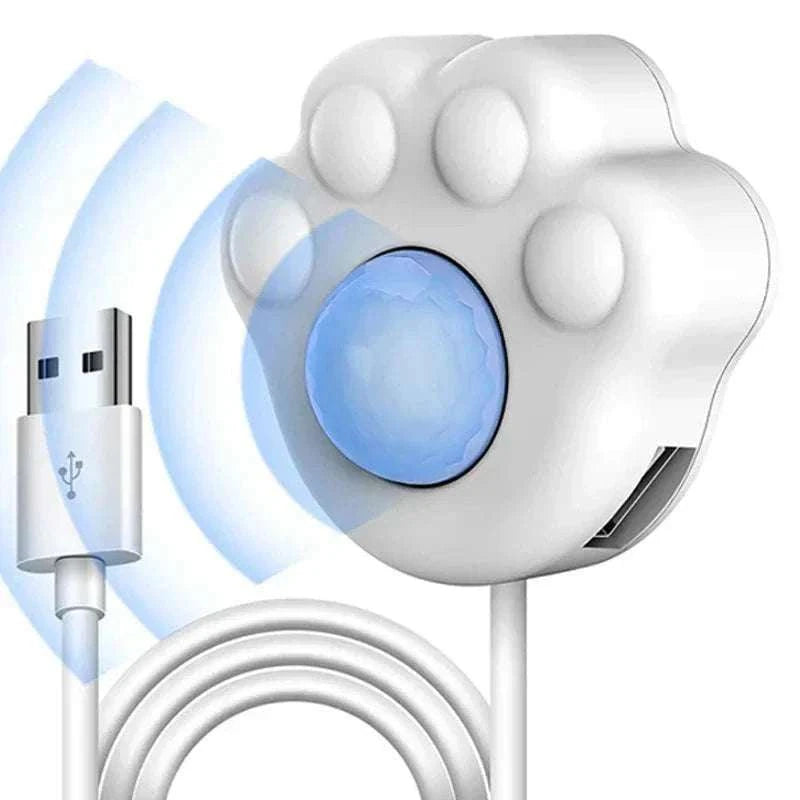 capteur intelligent en forme de patte avec détection infrarouge et connexion USB pour fontaine à eau animaux