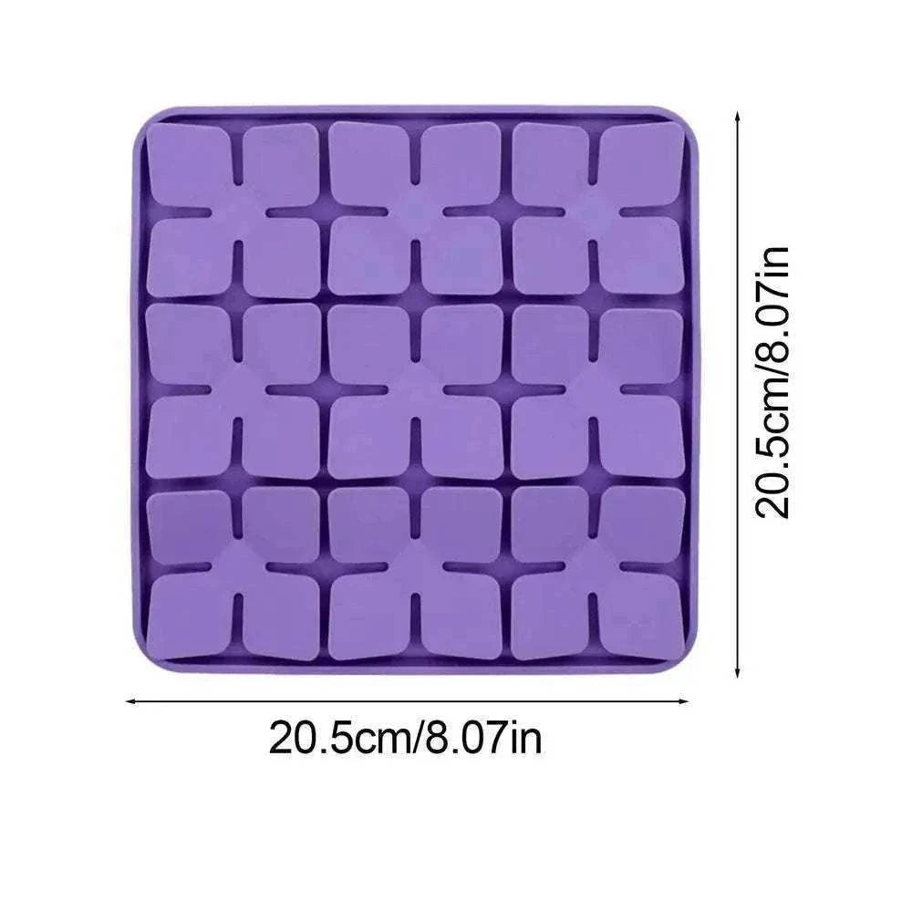 tapis de fouille et léchage en silicone alimentaire pour chiens et chats, dimensions 20,5x20,5 cm, stimulation sensorielle et apaisante, facile à nettoyer