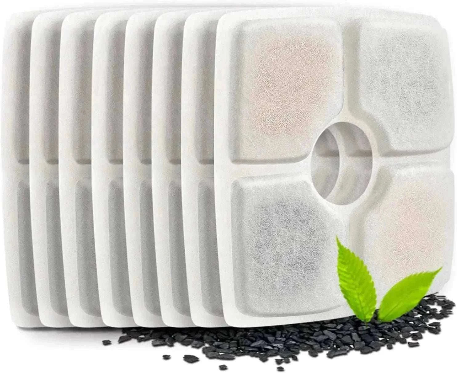 Filtres de fontaine pour chats OYES à filtration 3 couches avec charbon actif pour eau propre et saine