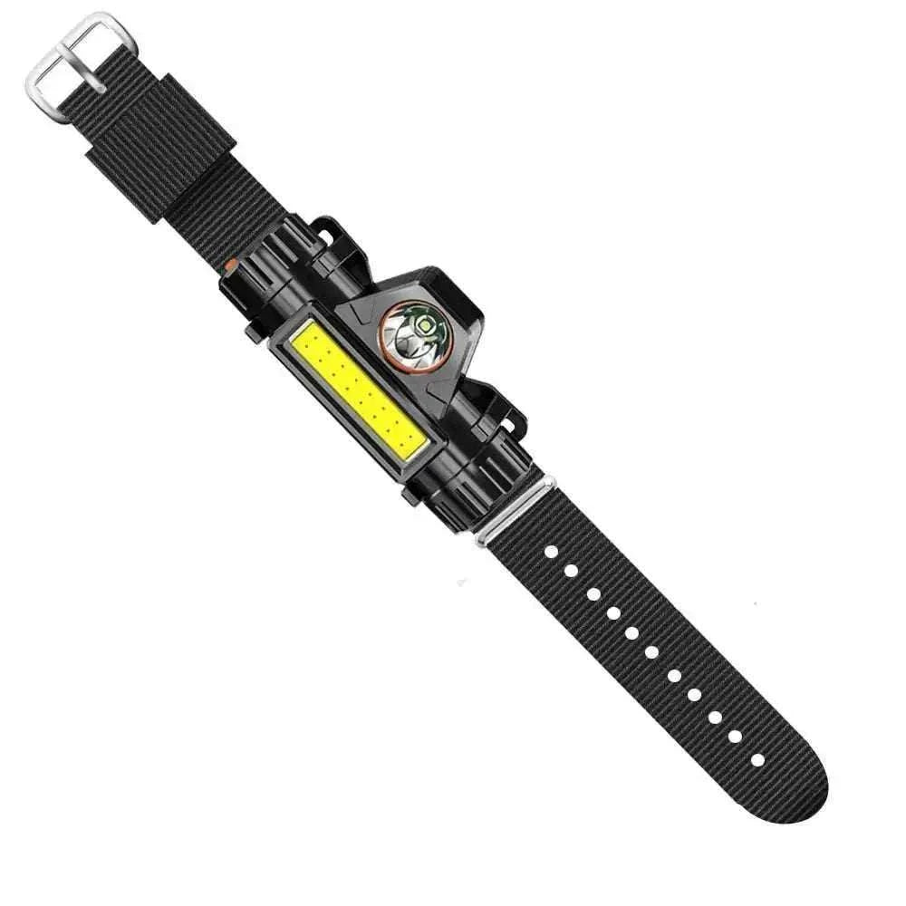 lampe led de poignet rechargeable usb avec bracelet ajustable, éclairage puissant et étanche pour sport et sécurité nocturne des animaux