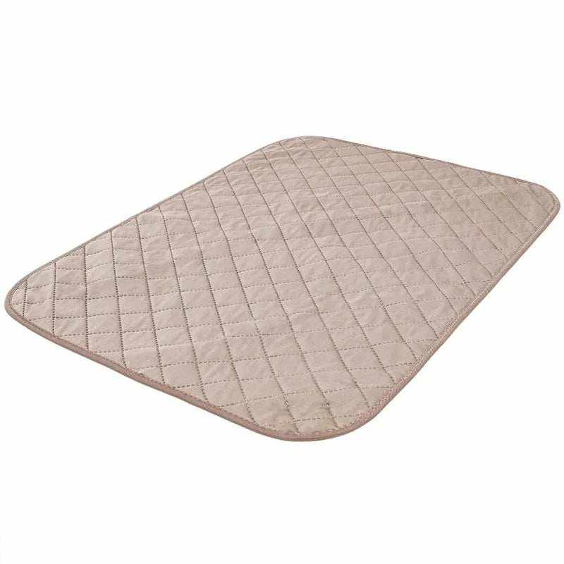 Tapis absorbant en fibre de bambou beige pour chiens et chats, écologique, lavable et anti-odeur, idéal pour l'hygiène et le confort des animaux.