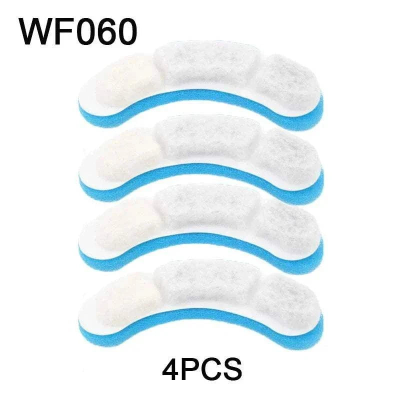 Filtres de rechange bleus et blancs pour fontaine à eau WF060, lot de 4 pièces