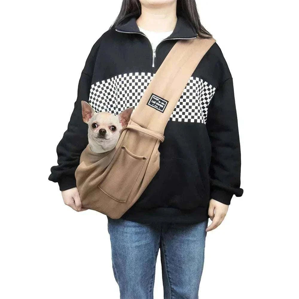 Sac à Bandoulière pour Animaux avec Compartiment pour Téléphone
