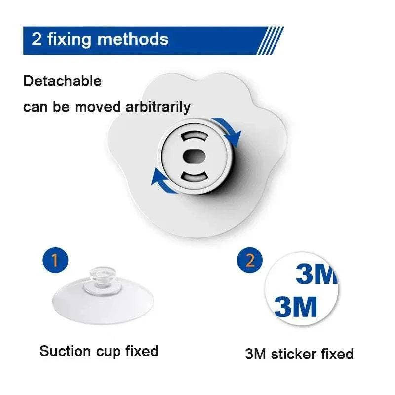 Capteur de mouvement intelligent blanc à LED bleu pour fontaine à eau pour chiens et chats avec fixation ventouse ou adhésif 3M