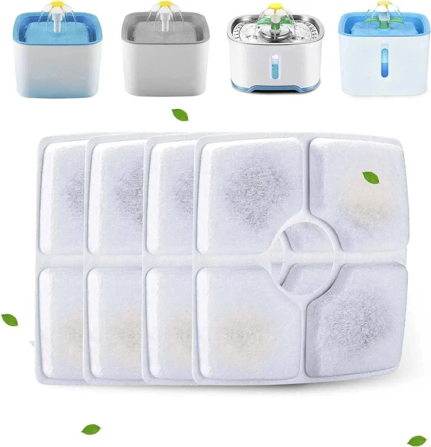 Filtres de Fontaine OYES pack de 4, système de filtration carré pour abreuvoirs chiens et chats.