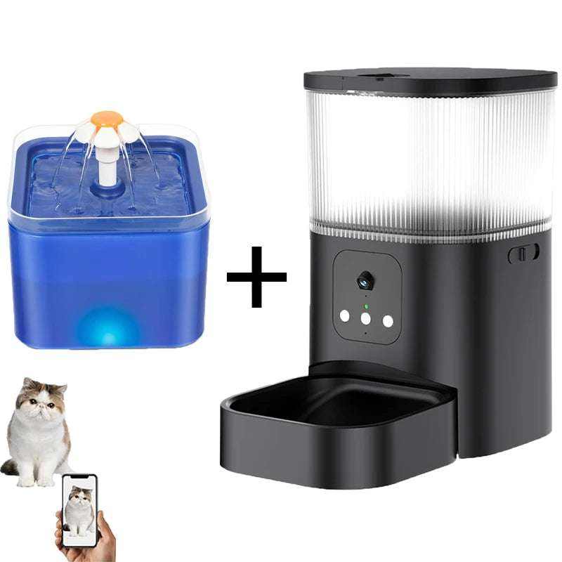 distributeur automatique intelligent 3L avec caméra et wifi pour alimentation contrôlée des chats et chiens