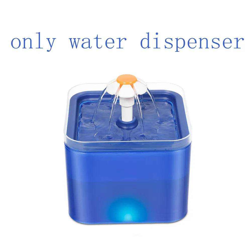 distributeur d'eau automatique pour animaux bleu avec fontaine amovible
