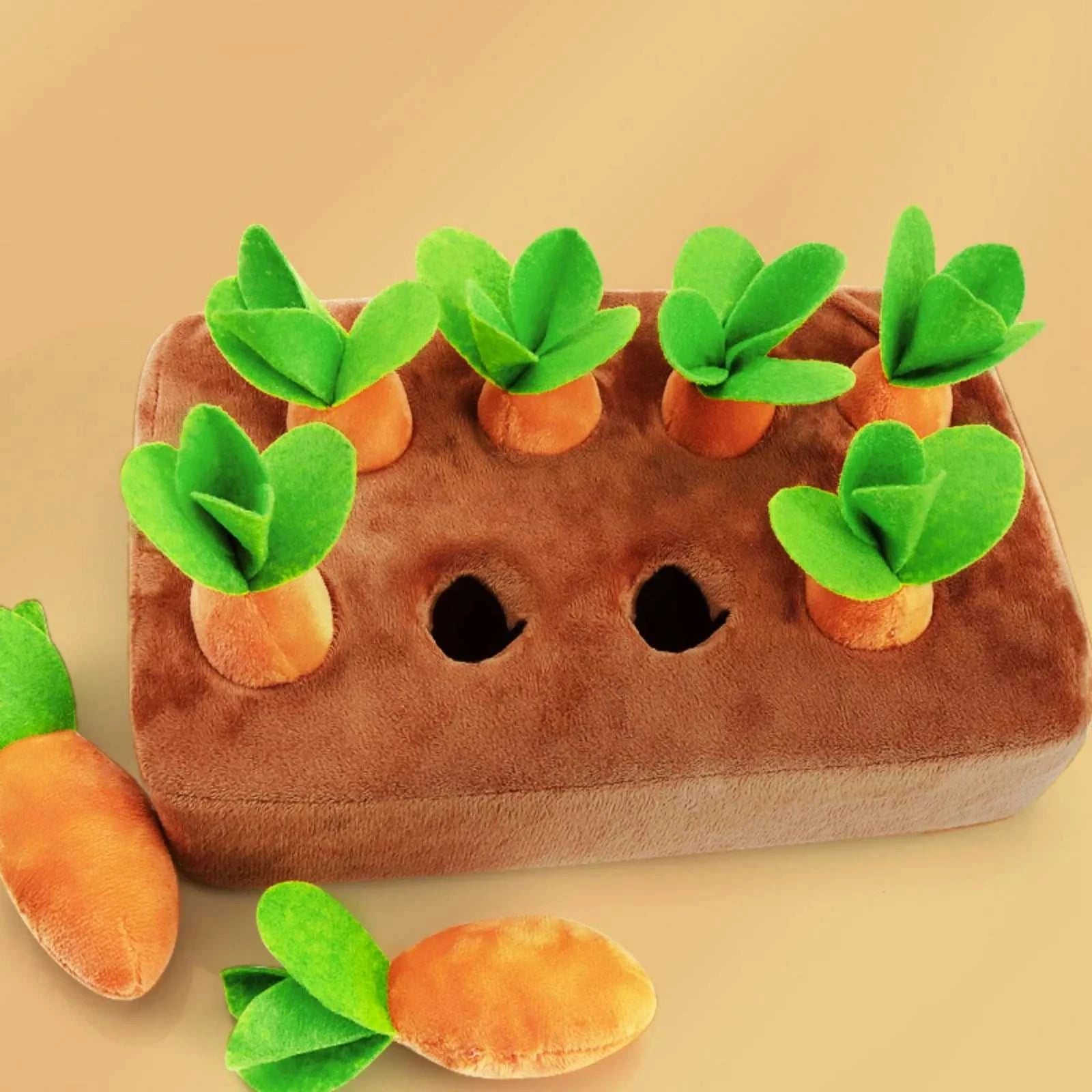 Carrot Play Mat for Dogs | Interactive & Educational Plush Toy | Mental Stimulation & Flair