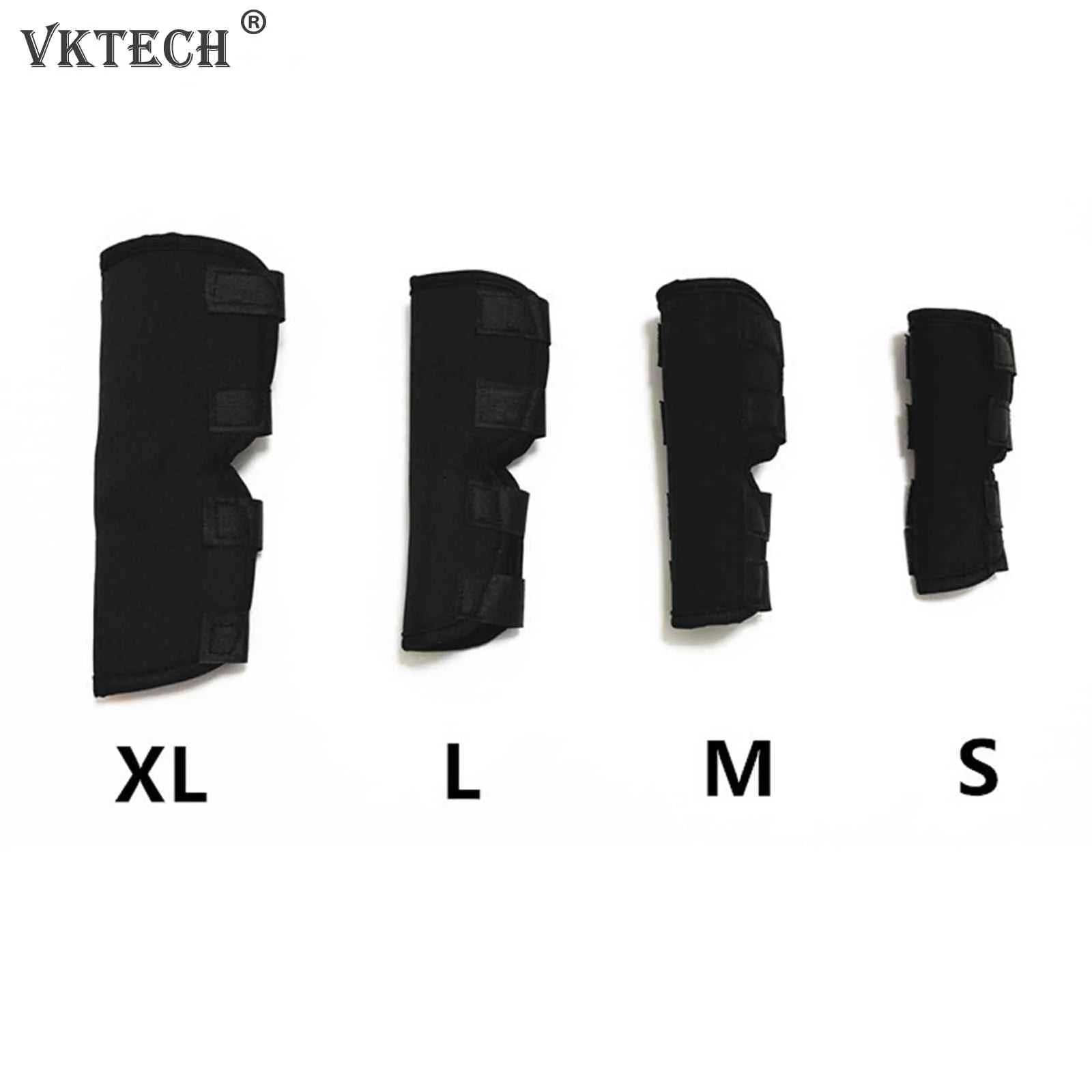 Genouillères de compression en néoprène noir pour chiens, tailles S à XL, soutien anti-léchage et protection articulations.