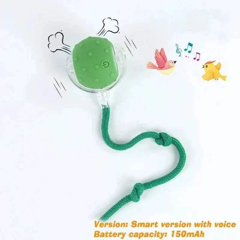 Balle interactive pour chiens verte avec lumière et capteurs de mouvement