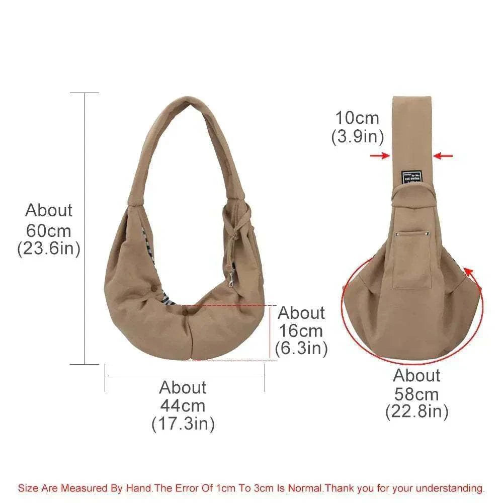 Sac à Bandoulière pour Animaux avec Compartiment pour Téléphone