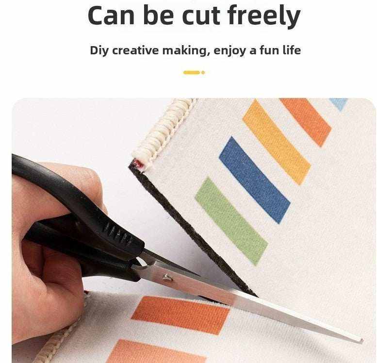 tapis moderne imperméable pour animaux avec design géométrique coloré, facile à couper et entretenir, protection hygiénique pour chiens et chats