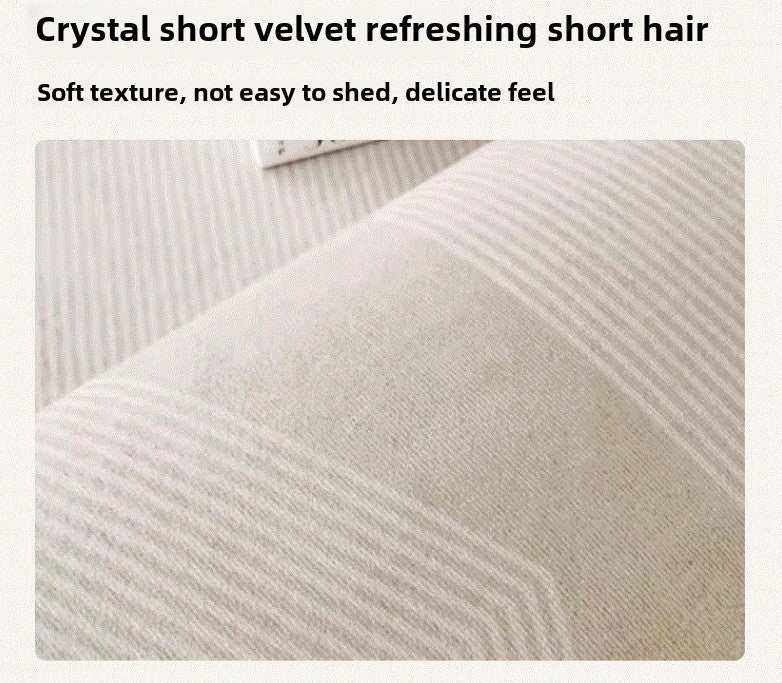 tapis moderne pour animaux en velours court imperméable design scandinave motifs géométriques couleur claire