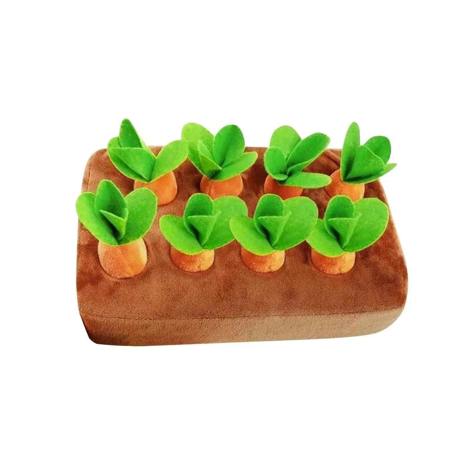 Tapis de Jeu Carottes pour Chien | Jouet Interactif & Éducatif en Peluche | Stimulation Mentale & Flair