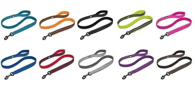 Laisse chien Truelove 110 cm rembourrée en nylon avec coutures réfléchissantes 3M, crochet pivotant, disponible en plusieurs couleurs vives.
