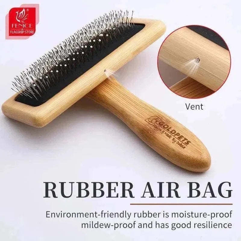 Fenice | Professional Massage Comb for Dogs & Cats - Gentle Detangling, Massage & Shedding Removal