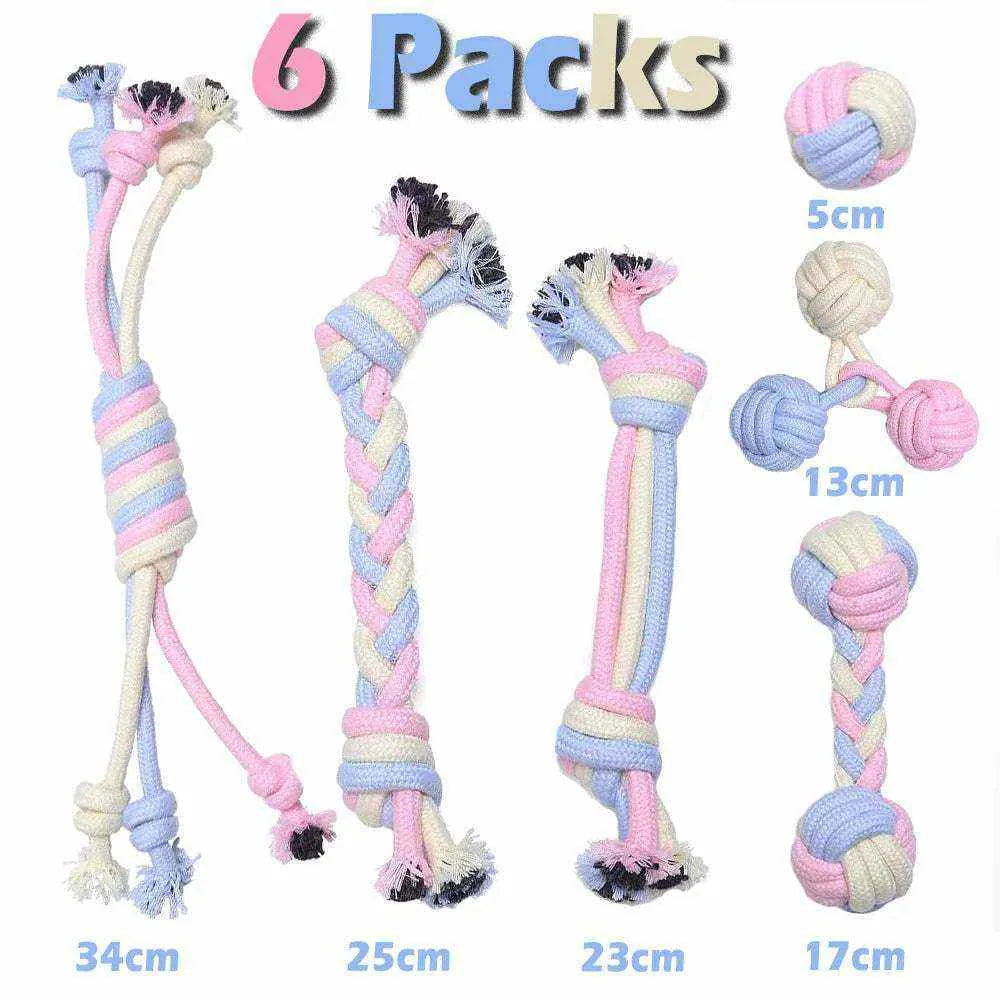 Rope Toys for Dogs | Durable Assorted Sets of 1, 5, 6, 7, 8 or 12 Pieces