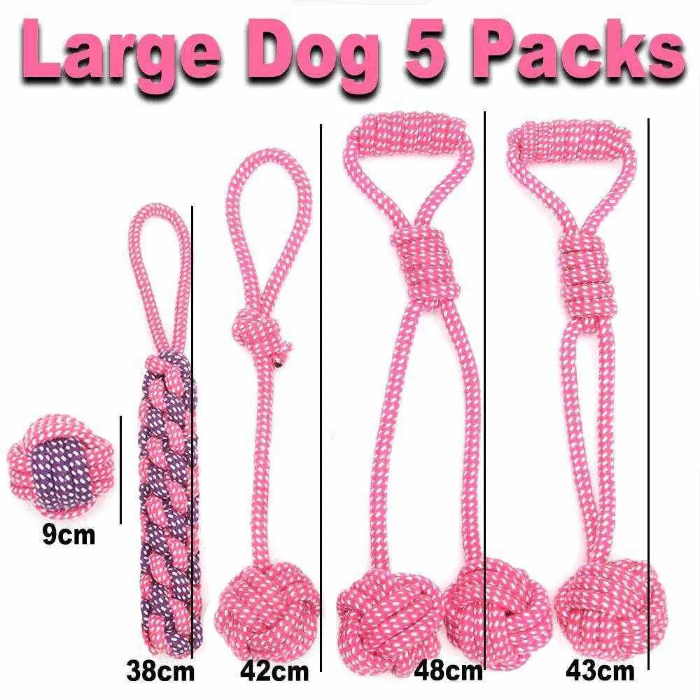 Rope Toys for Dogs | Durable Assorted Sets of 1, 5, 6, 7, 8 or 12 Pieces